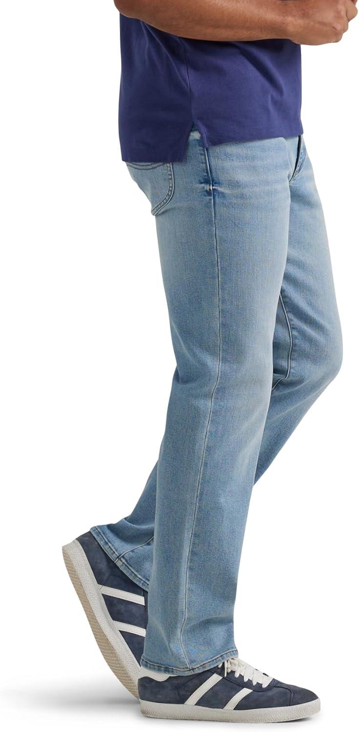 imageLee Mens Extreme Motion Regular Straight JeanFrosty Ash