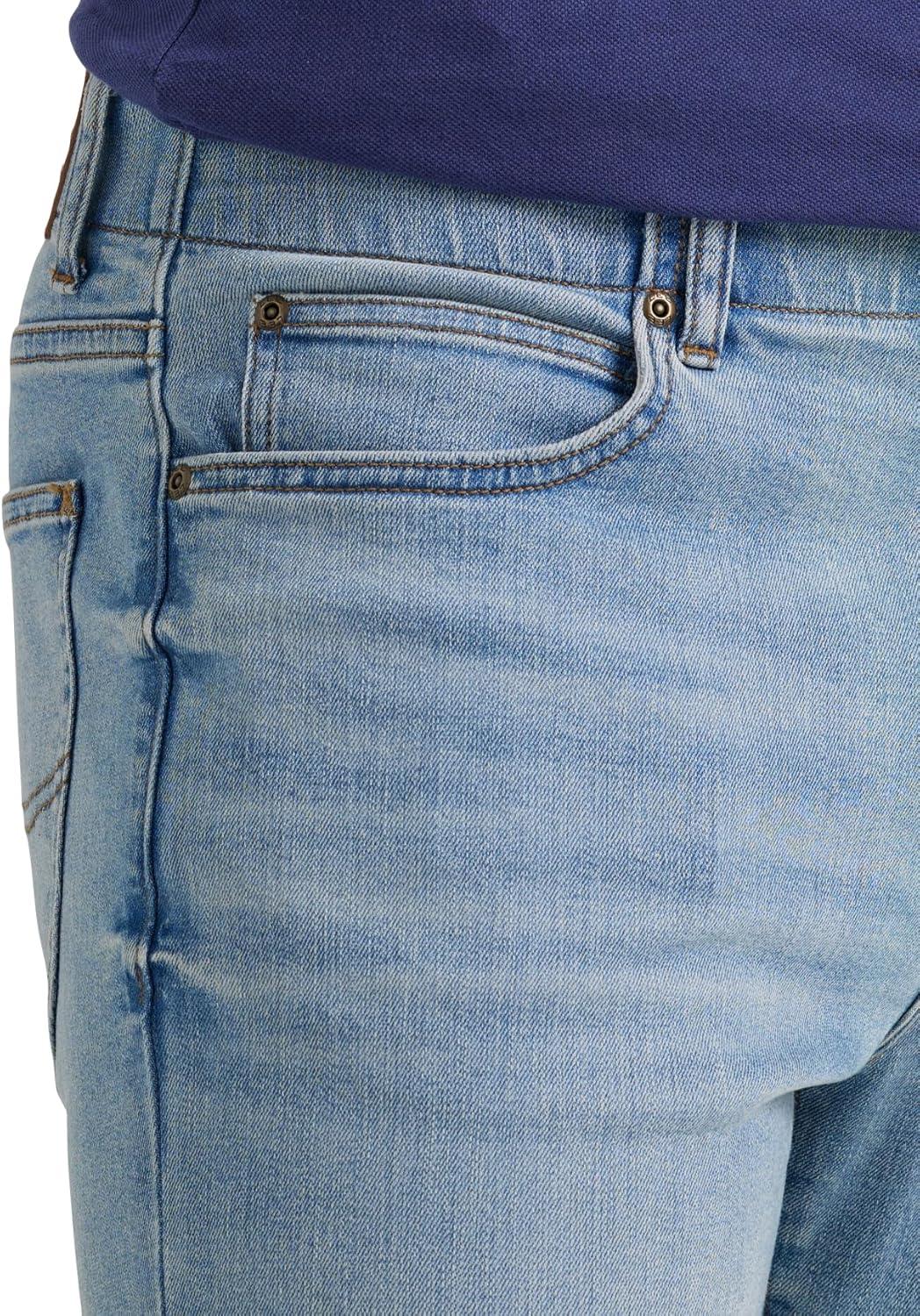 imageLee Mens Extreme Motion Regular Straight JeanFrosty Ash