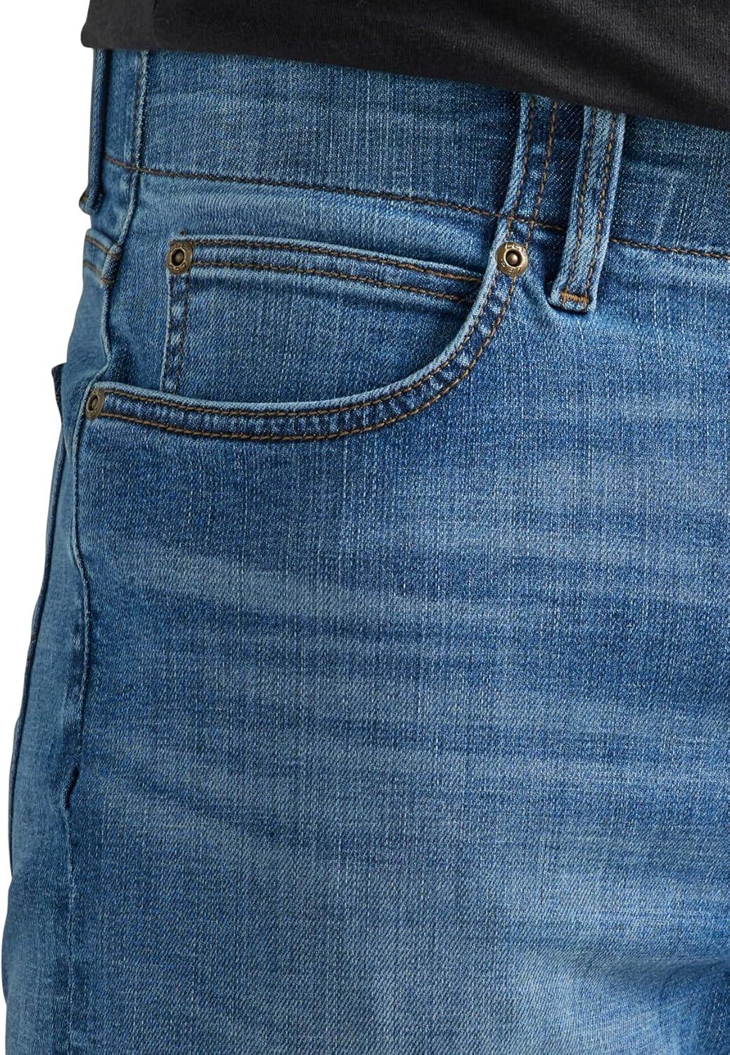 imageLee Mens Extreme Motion Regular Straight JeanSpace Iris