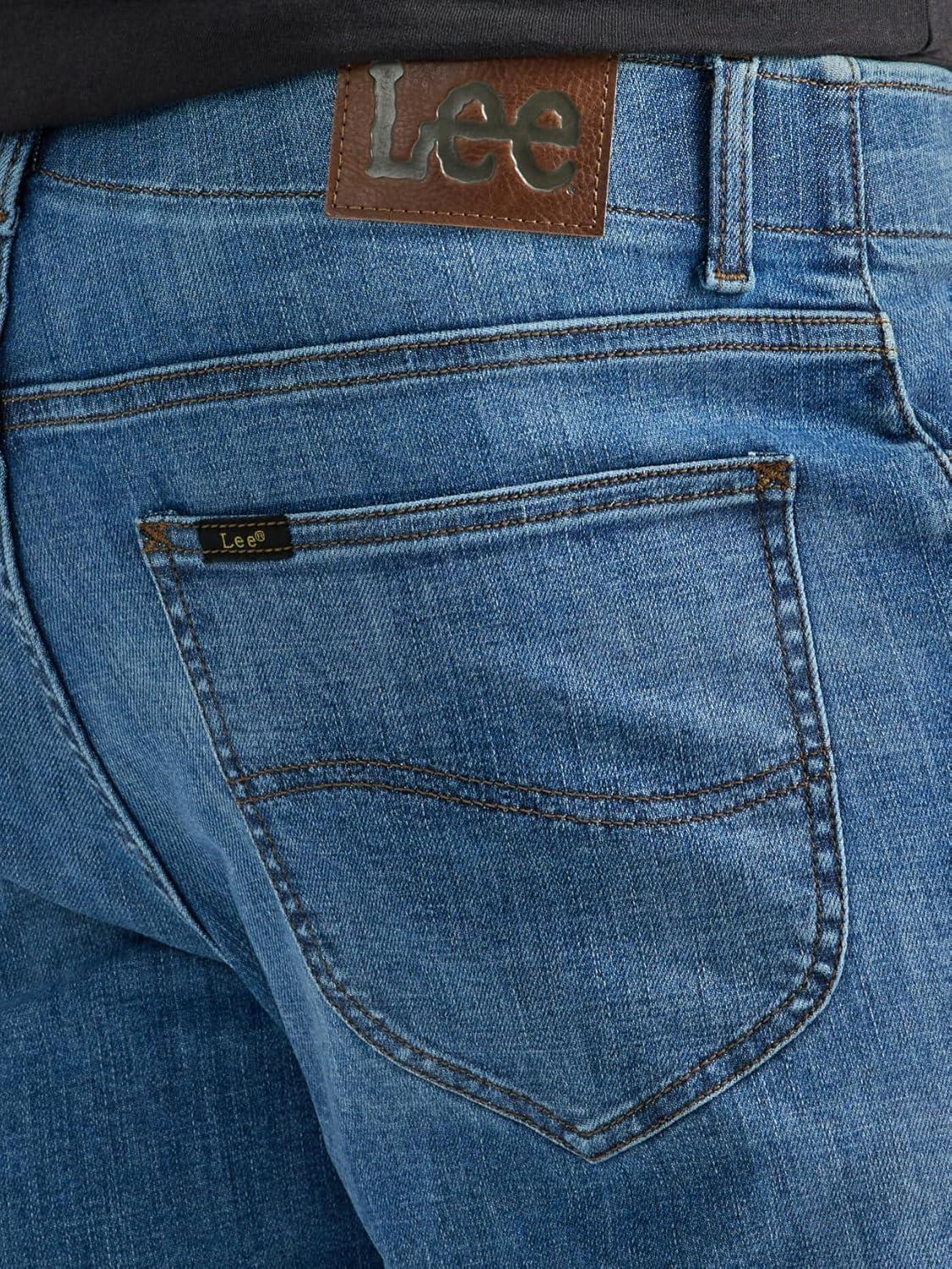 imageLee Mens Extreme Motion Regular Straight JeanSpace Iris