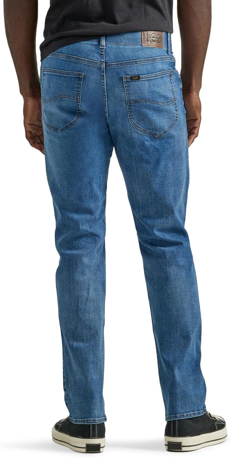 imageLee Mens Extreme Motion Regular Straight JeanSpace Iris