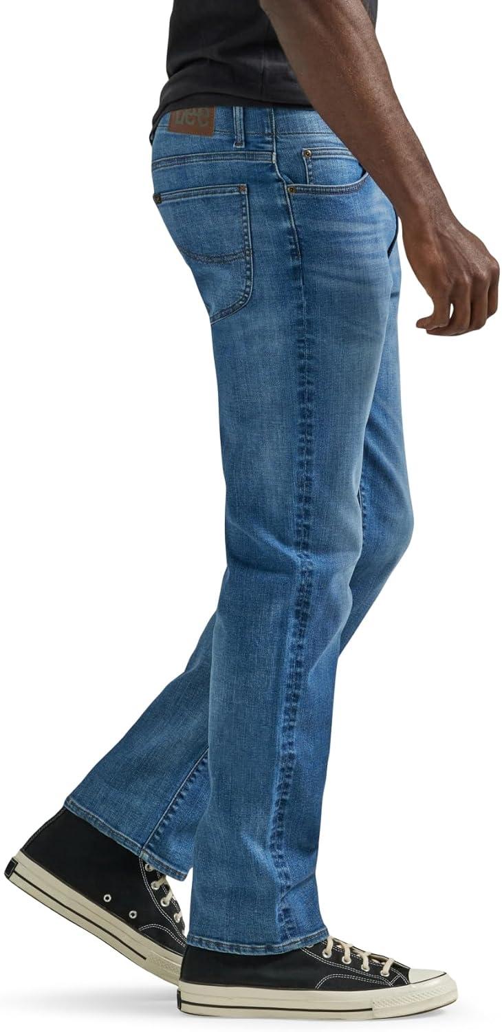 imageLee Mens Extreme Motion Regular Straight JeanSpace Iris