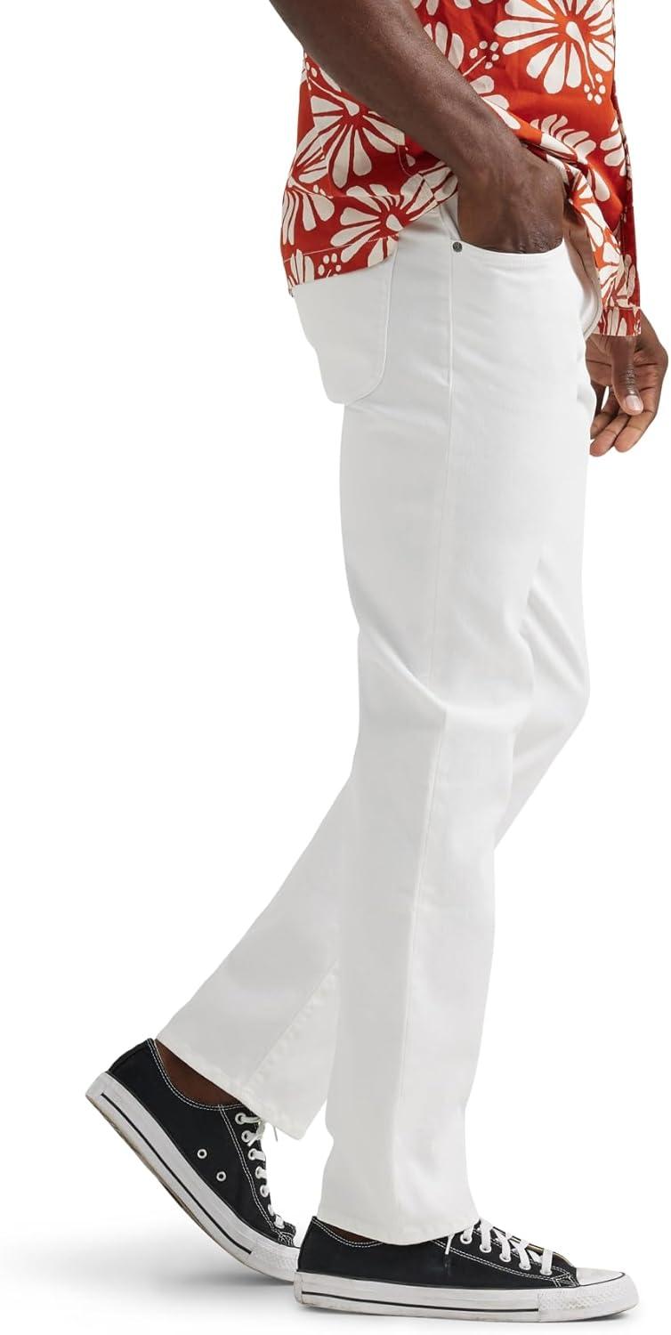 imageLee Mens Extreme Motion Regular Straight JeanWhite