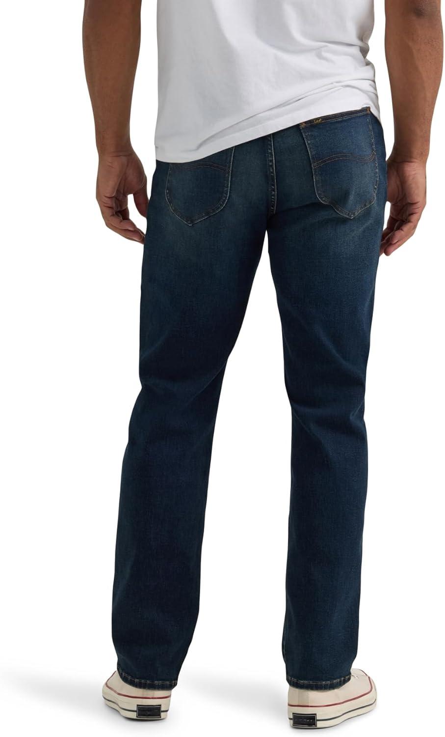 imageLee Mens Extreme Motion Relaxed Straight JeanDark Convoy