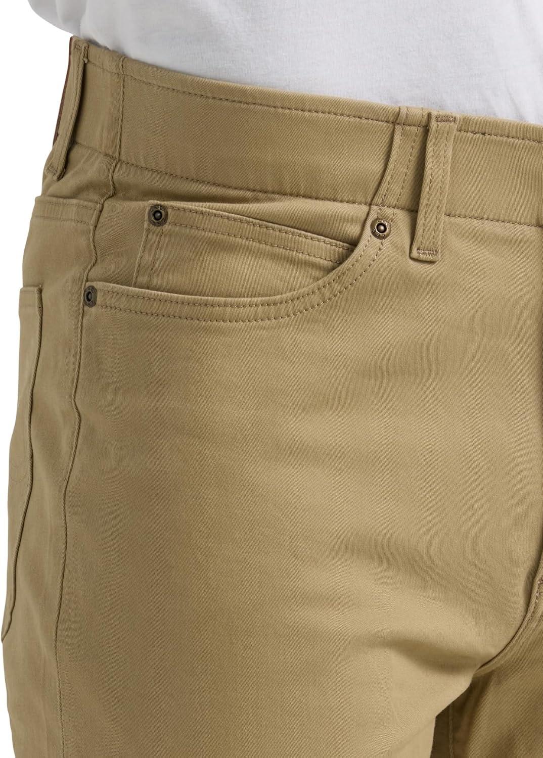 imageLee Mens Extreme Motion Relaxed Straight JeanKansas City Khaki Twill