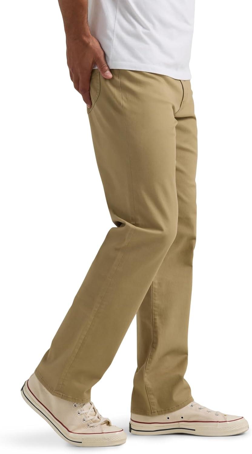 imageLee Mens Extreme Motion Relaxed Straight JeanKansas City Khaki Twill