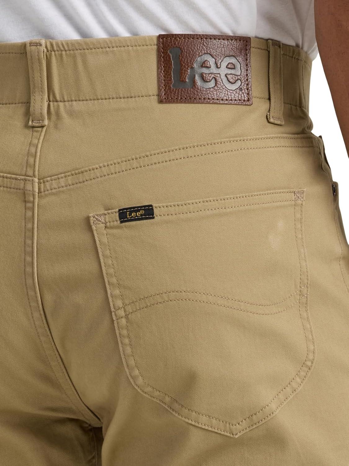 imageLee Mens Extreme Motion Relaxed Straight JeanKansas City Khaki Twill