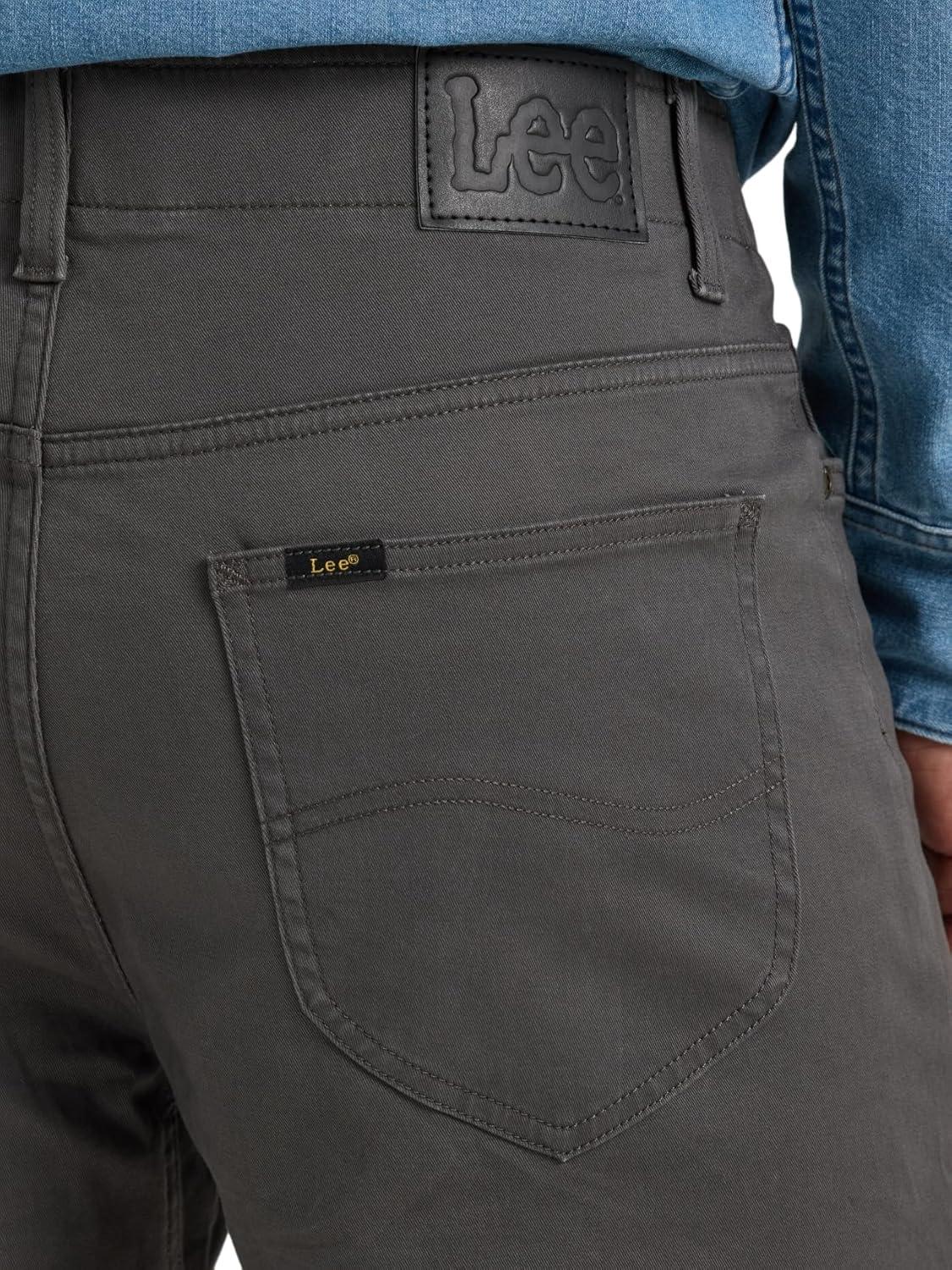 imageLee Mens Extreme Motion Relaxed Straight JeanStatic Gray Twill