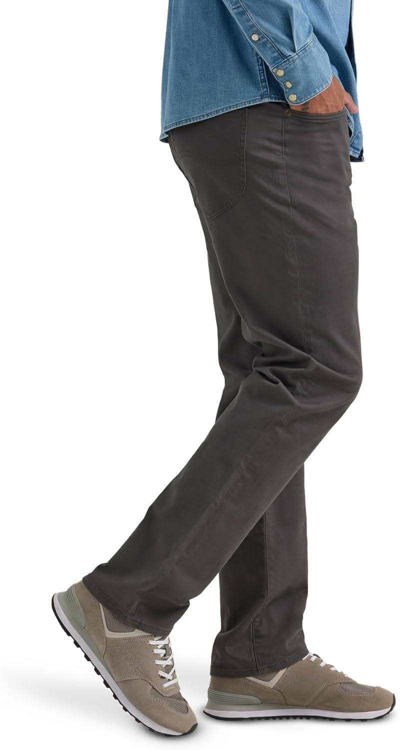 imageLee Mens Extreme Motion Relaxed Straight JeanStatic Gray Twill