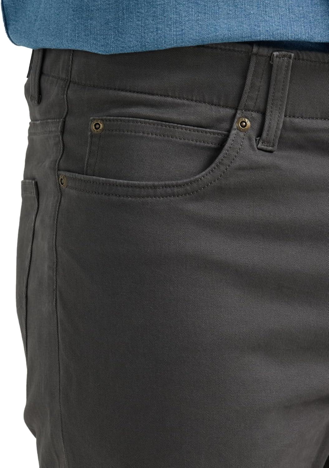imageLee Mens Extreme Motion Relaxed Straight JeanStatic Gray Twill