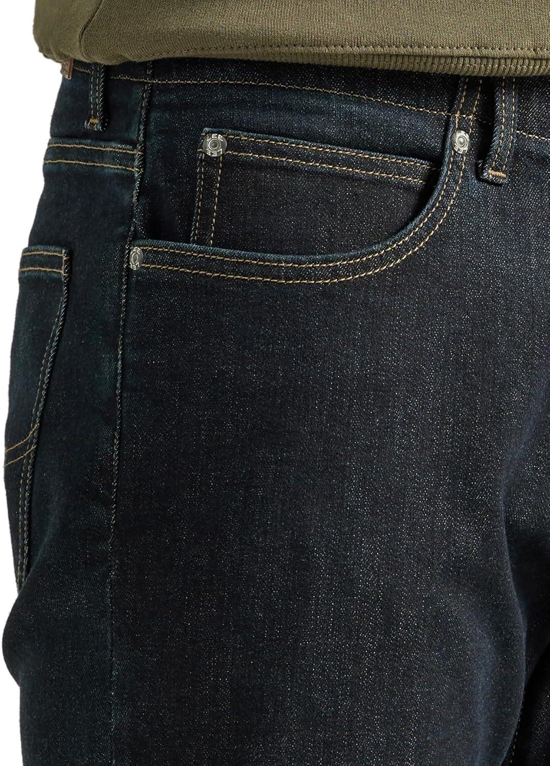imageLee Mens Extreme Motion Straight Taper JeanRinse