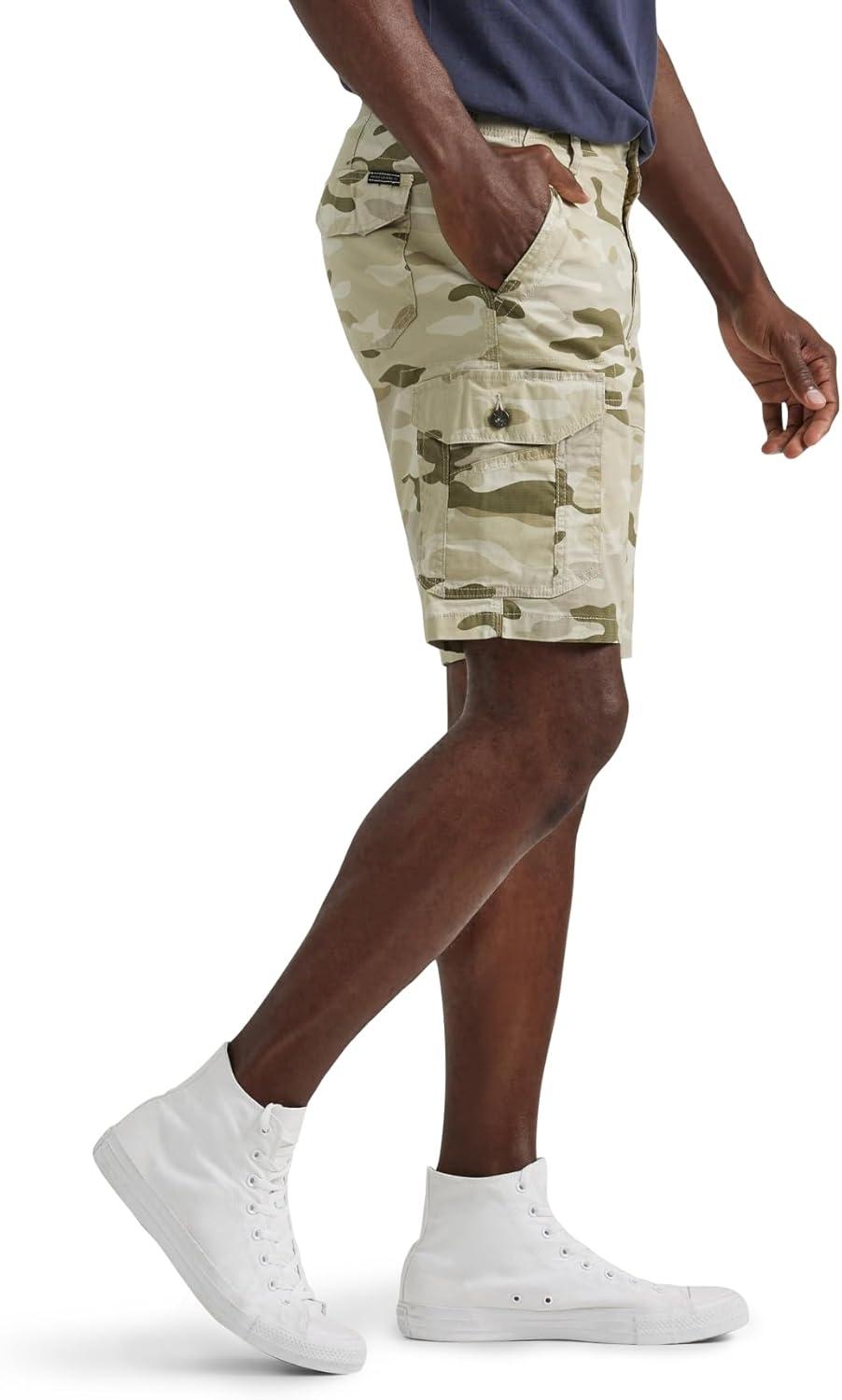 imageLee Mens Extreme Motion Swope Cargo ShortKhaki Granite Camo