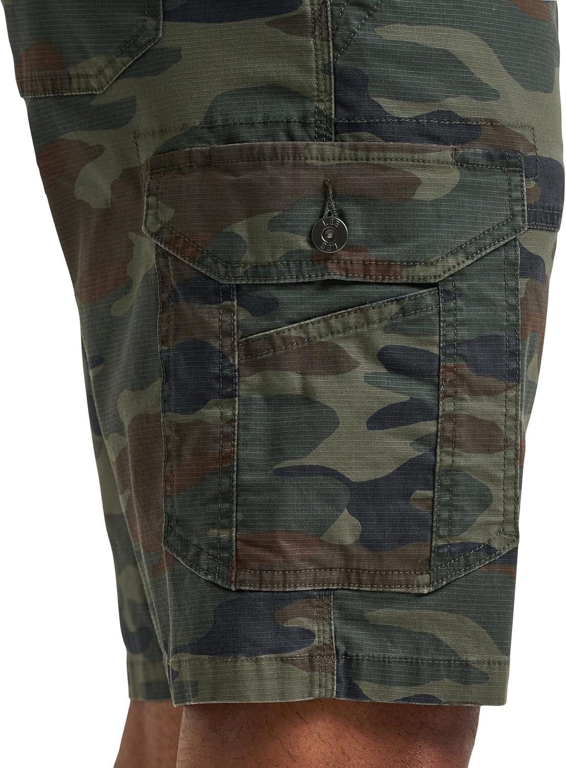imageLee Mens Extreme Motion Swope Cargo ShortNew Moss Camo