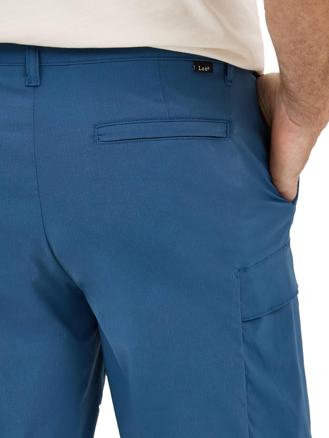 imageLee Mens Extreme Motion Synthetic Ripstop Cargo ShortOrion Blue