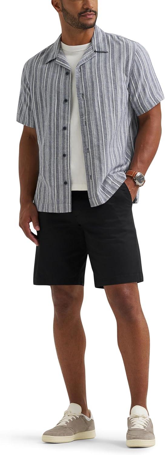 imageLee Mens Legendary Camp ShirtMood Indigo Stripe