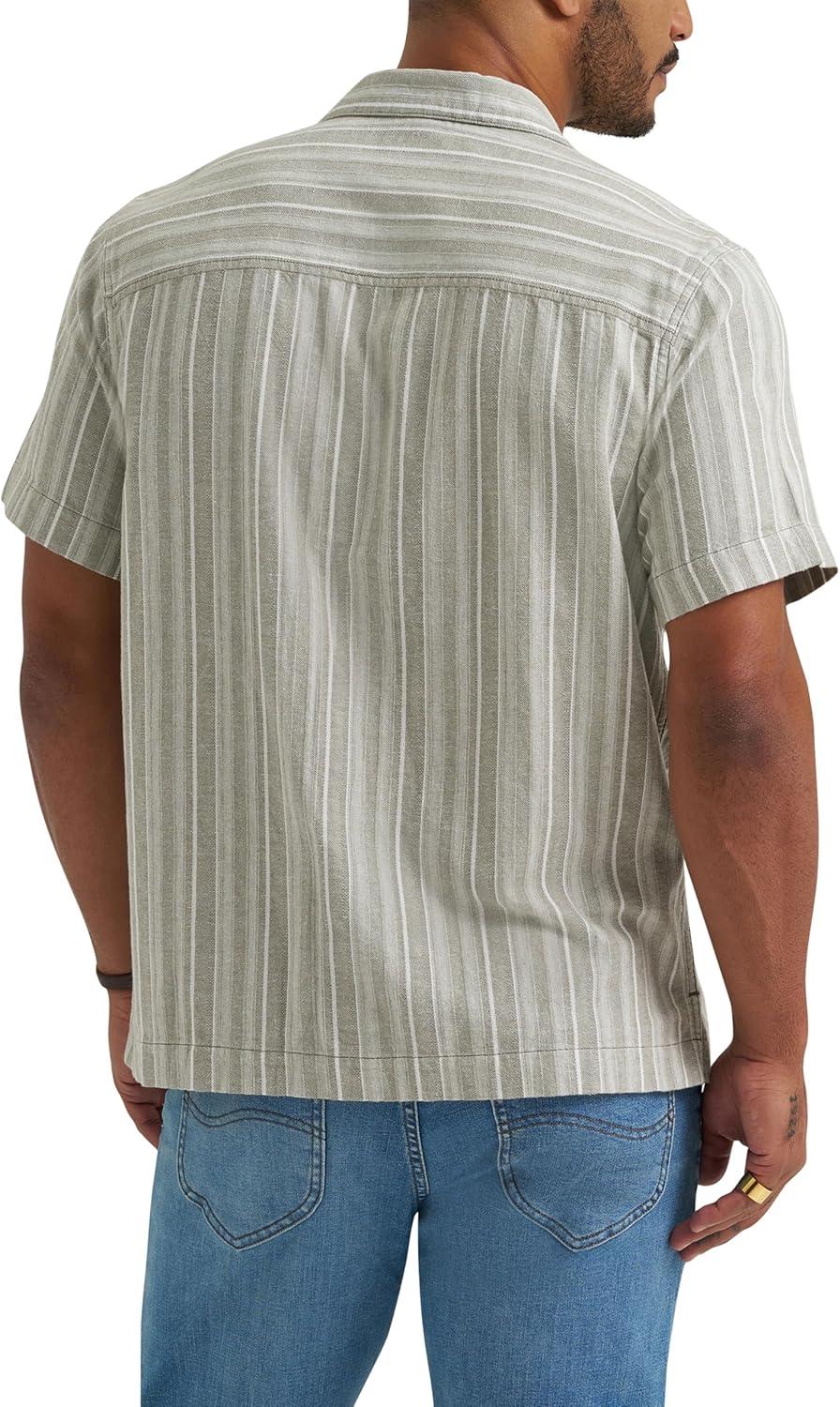 imageLee Mens Legendary Camp ShirtNatural Olive Stripe
