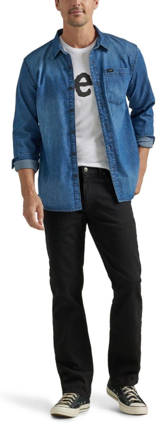 imageLee Mens Legendary Regular Boot JeanOverdye Black