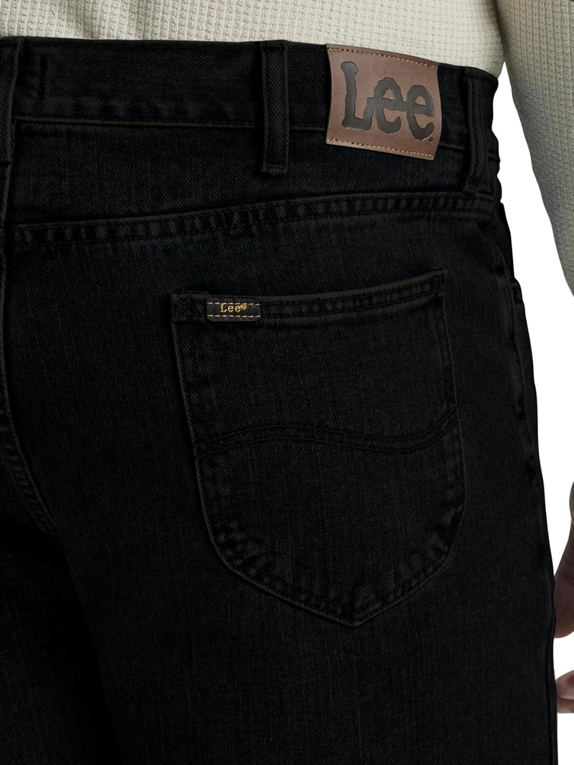 imageLee Mens Legendary Regular Straight JeanOverdye Black