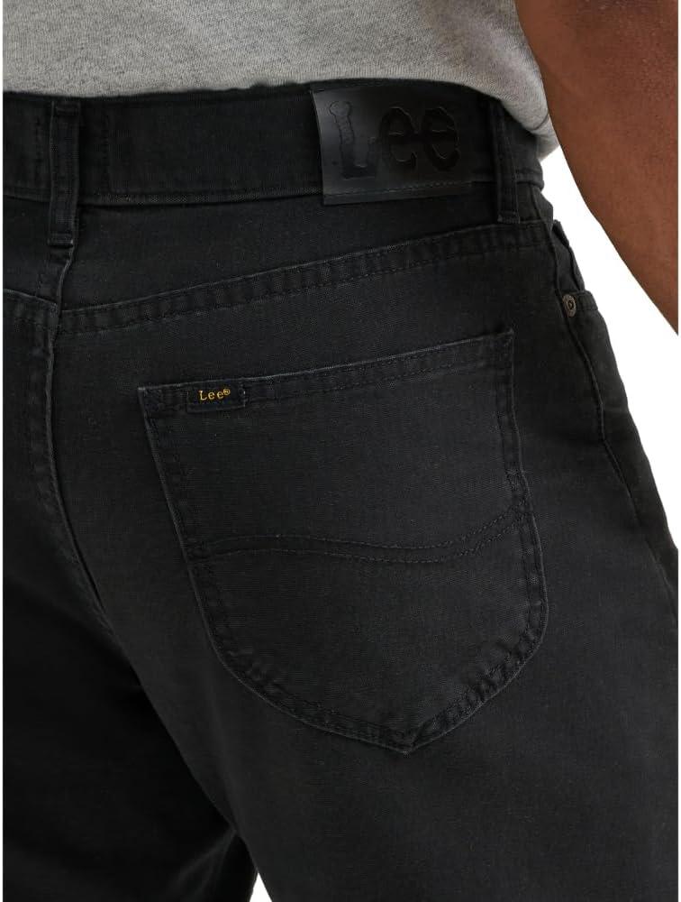 imageLee Mens Legendary Relaxed Straight JeanBlack Plaid Flannel Lined