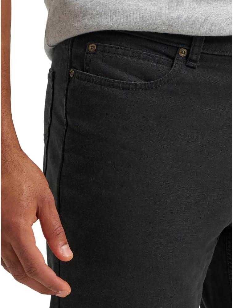 imageLee Mens Legendary Relaxed Straight JeanBlack Plaid Flannel Lined