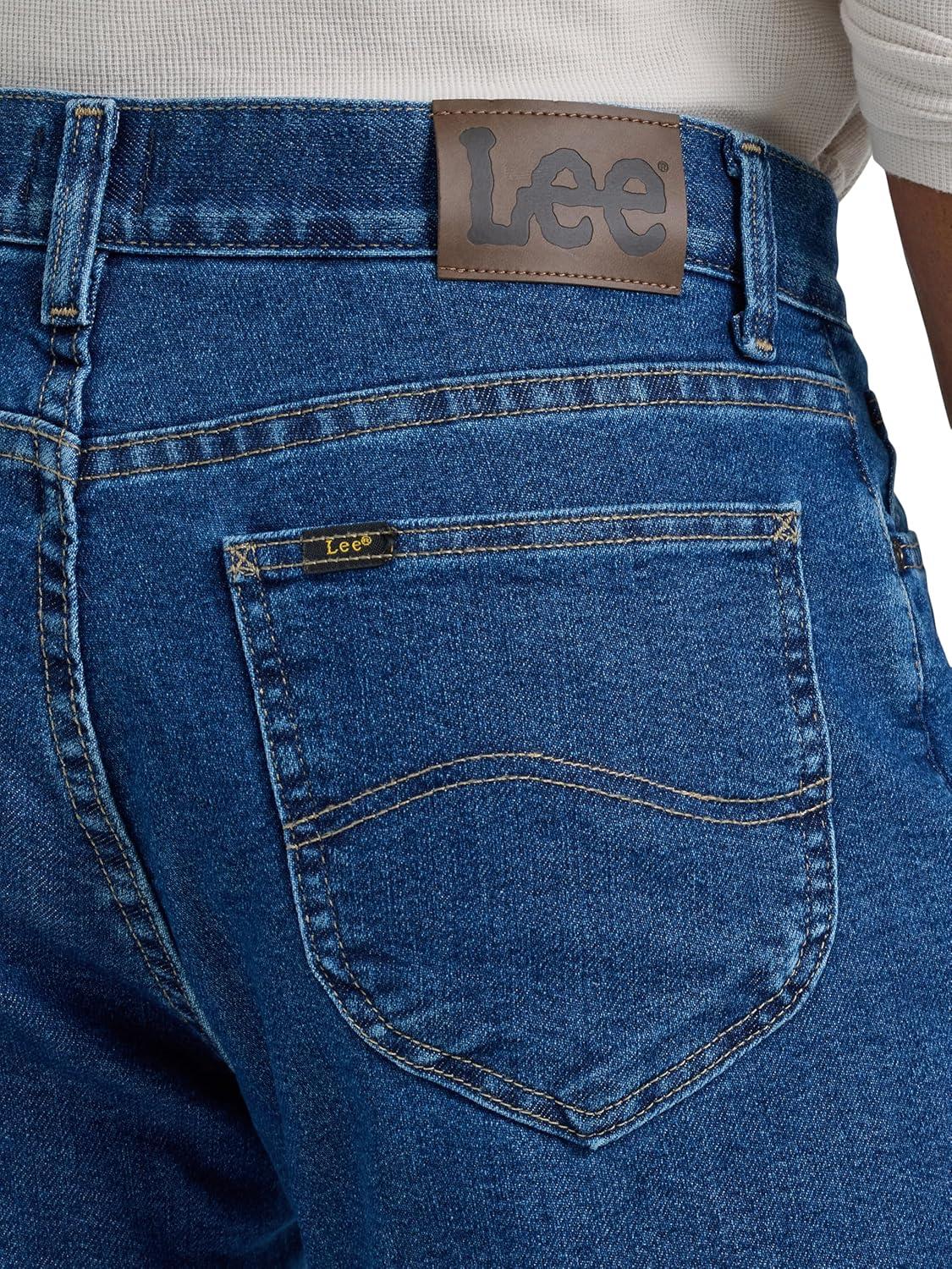 imageLee Mens Legendary Relaxed Straight JeanBlue Mattergray Fleecelined