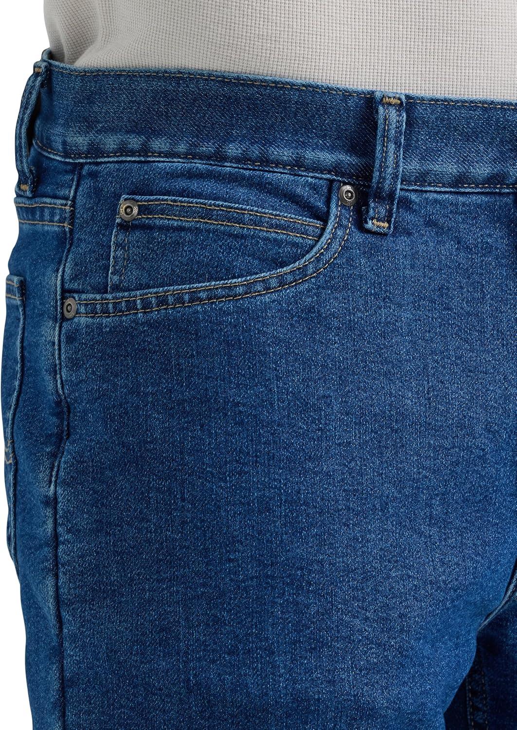 imageLee Mens Legendary Relaxed Straight JeanBlue Mattergray Fleecelined