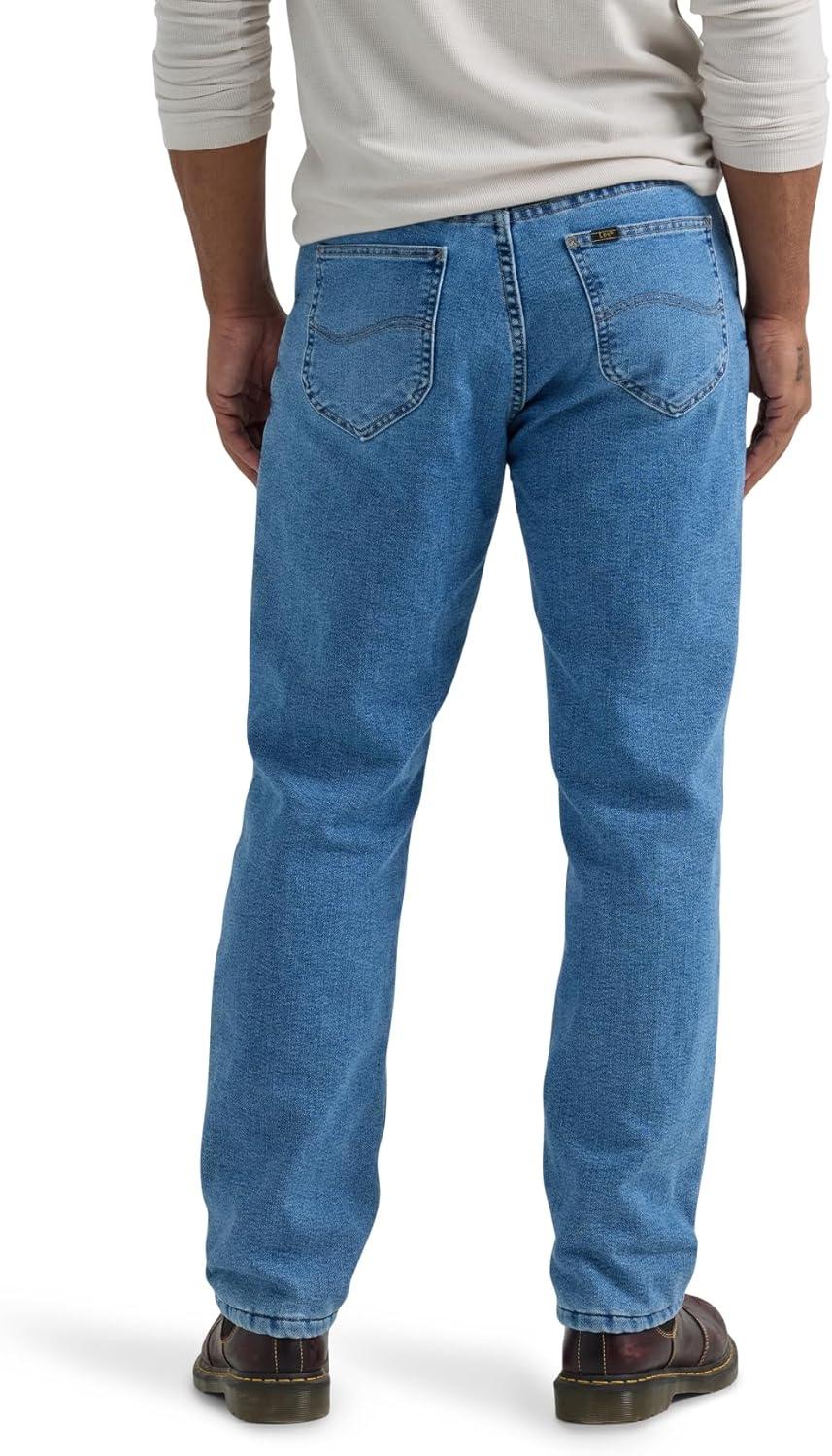 imageLee Mens Legendary Relaxed Straight JeanCoastgray Fleecelined