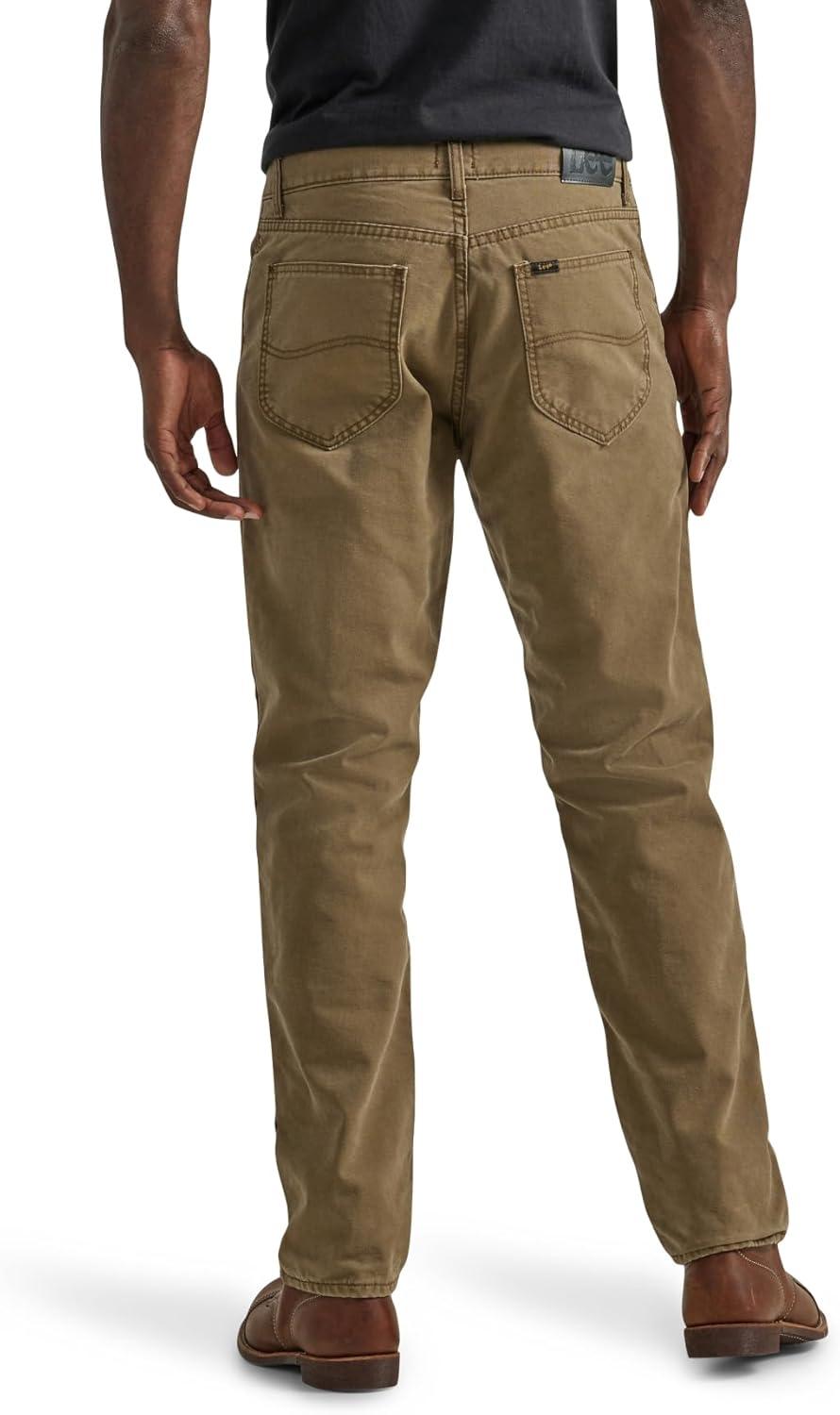 imageLee Mens Legendary Relaxed Straight JeanFlannellined Teak