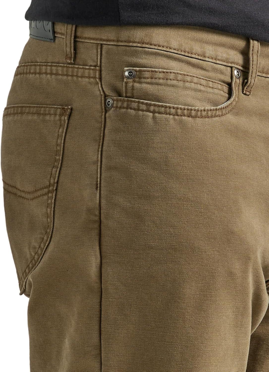 imageLee Mens Legendary Relaxed Straight JeanFlannellined Teak