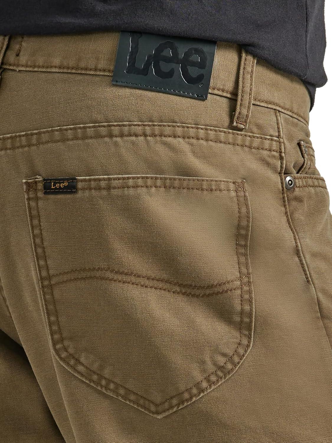 imageLee Mens Legendary Relaxed Straight JeanFlannellined Teak