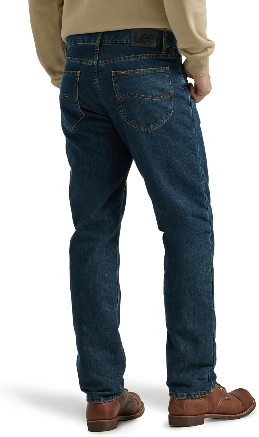imageLee Mens Legendary Relaxed Straight JeanFleecelined Black Quartz