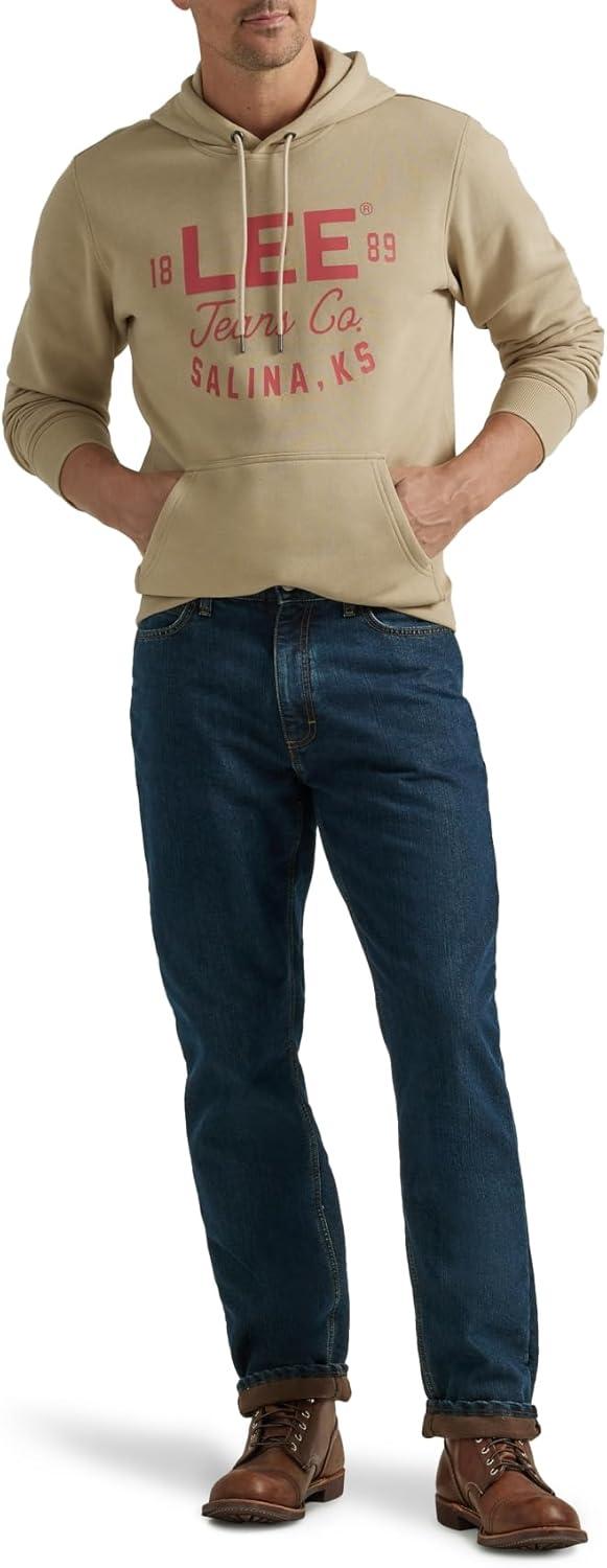 imageLee Mens Legendary Relaxed Straight JeanFleecelined Black Quartz