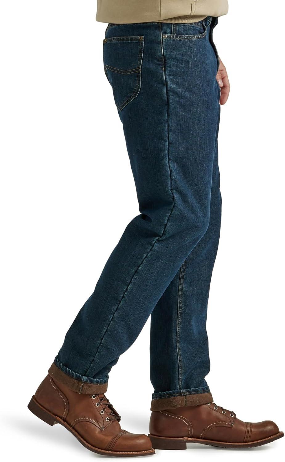 imageLee Mens Legendary Relaxed Straight JeanFleecelined Black Quartz