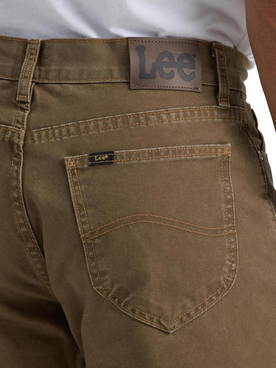 imageLee Mens Legendary Relaxed Straight JeanTeak Plaid Flannellined