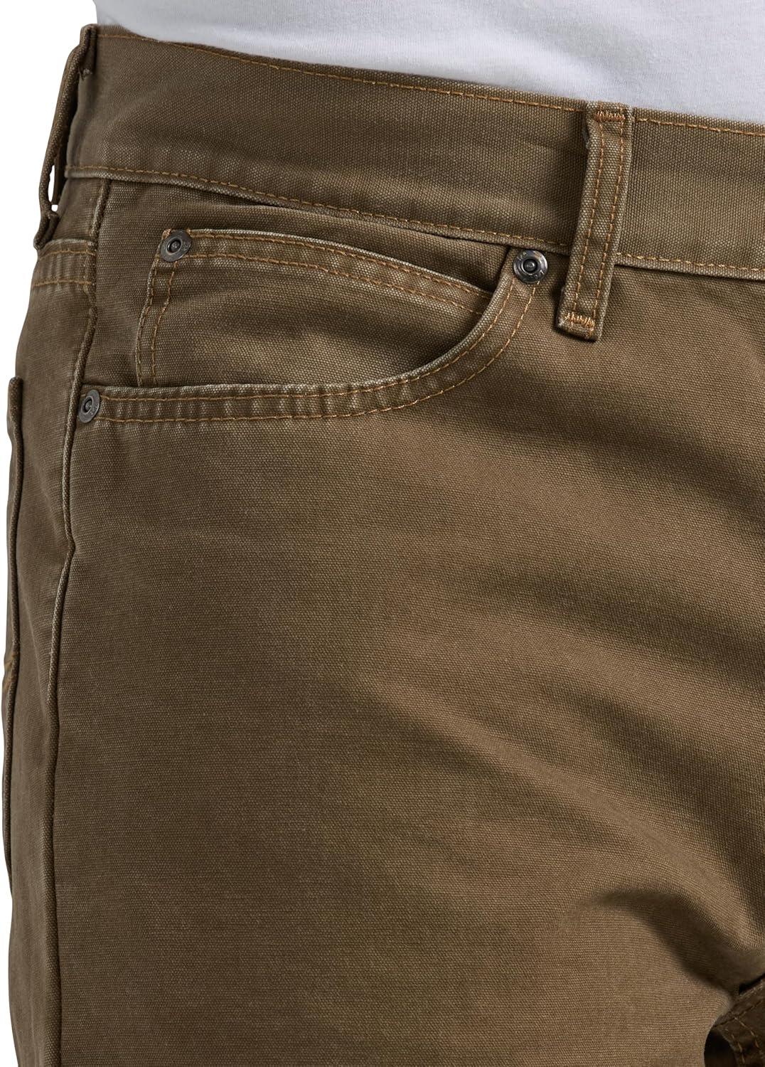 imageLee Mens Legendary Relaxed Straight JeanTeak Plaid Flannellined