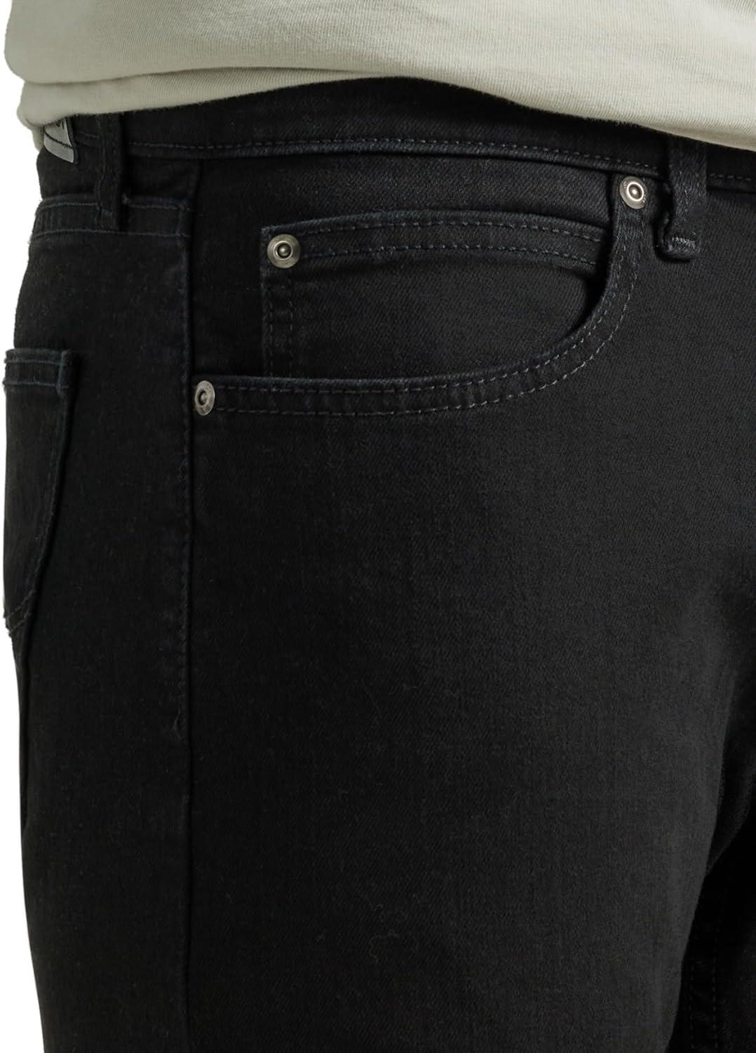 imageLee Mens Legendary Slim Straight JeanOverdye Black