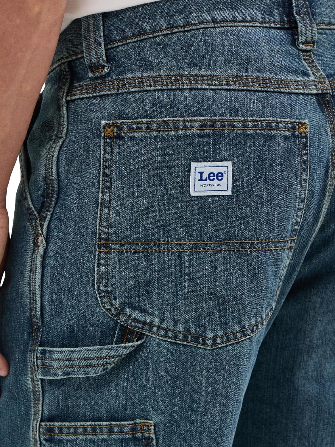 imageLee Mens Legendary Workwear Carpenter JeanAuthentic Stone