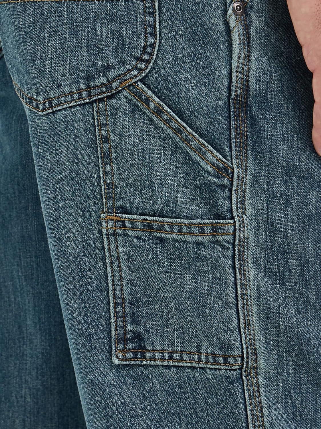 imageLee Mens Legendary Workwear Carpenter JeanAuthentic Stone