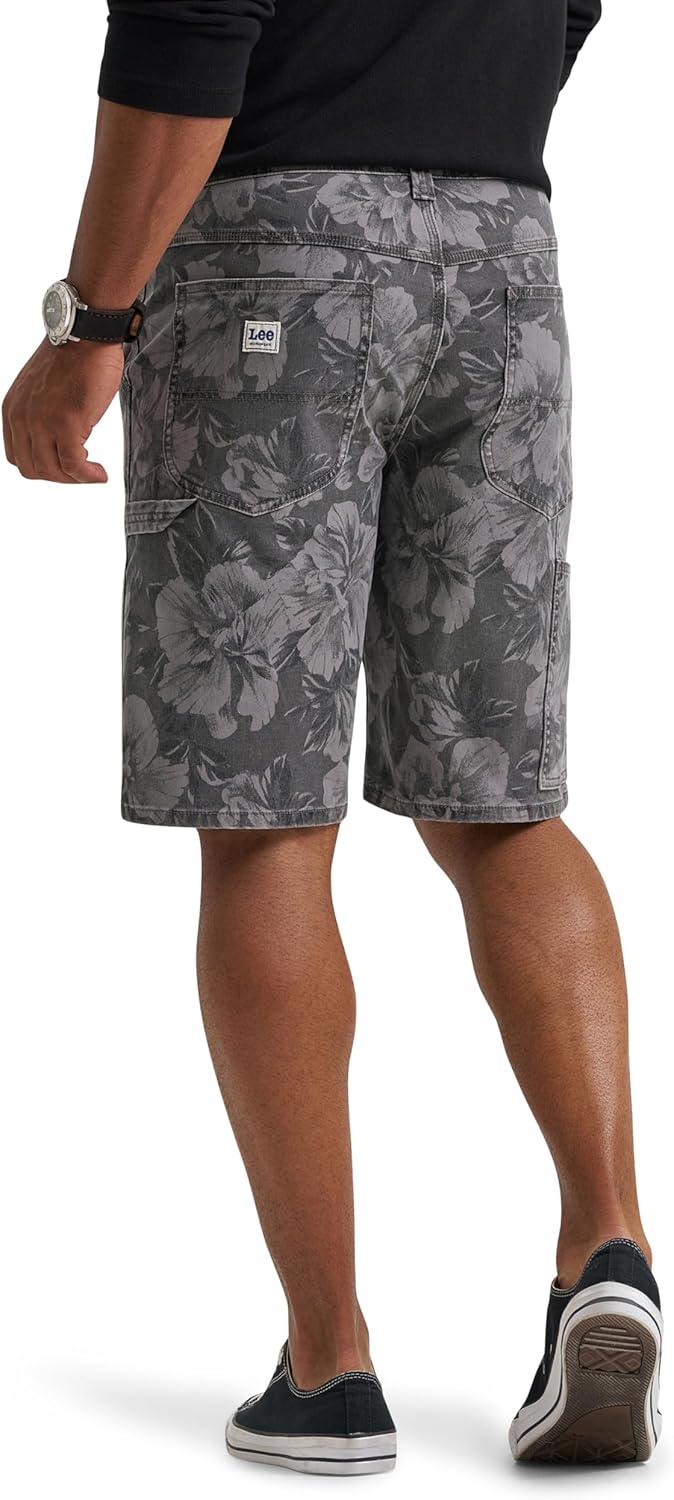 imageLee Mens Legendary Workwear Carpenter ShortStatic Gray Floral