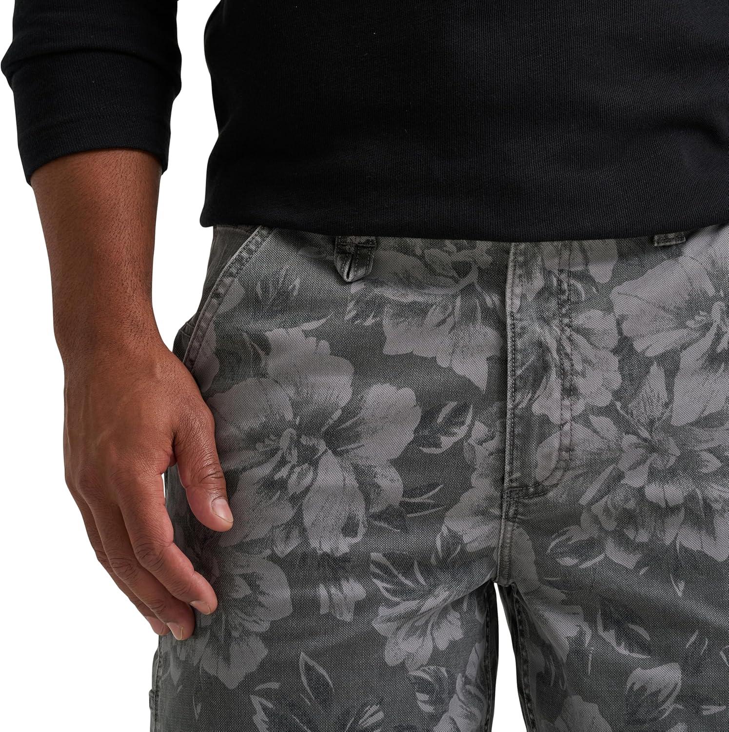 imageLee Mens Legendary Workwear Carpenter ShortStatic Gray Floral