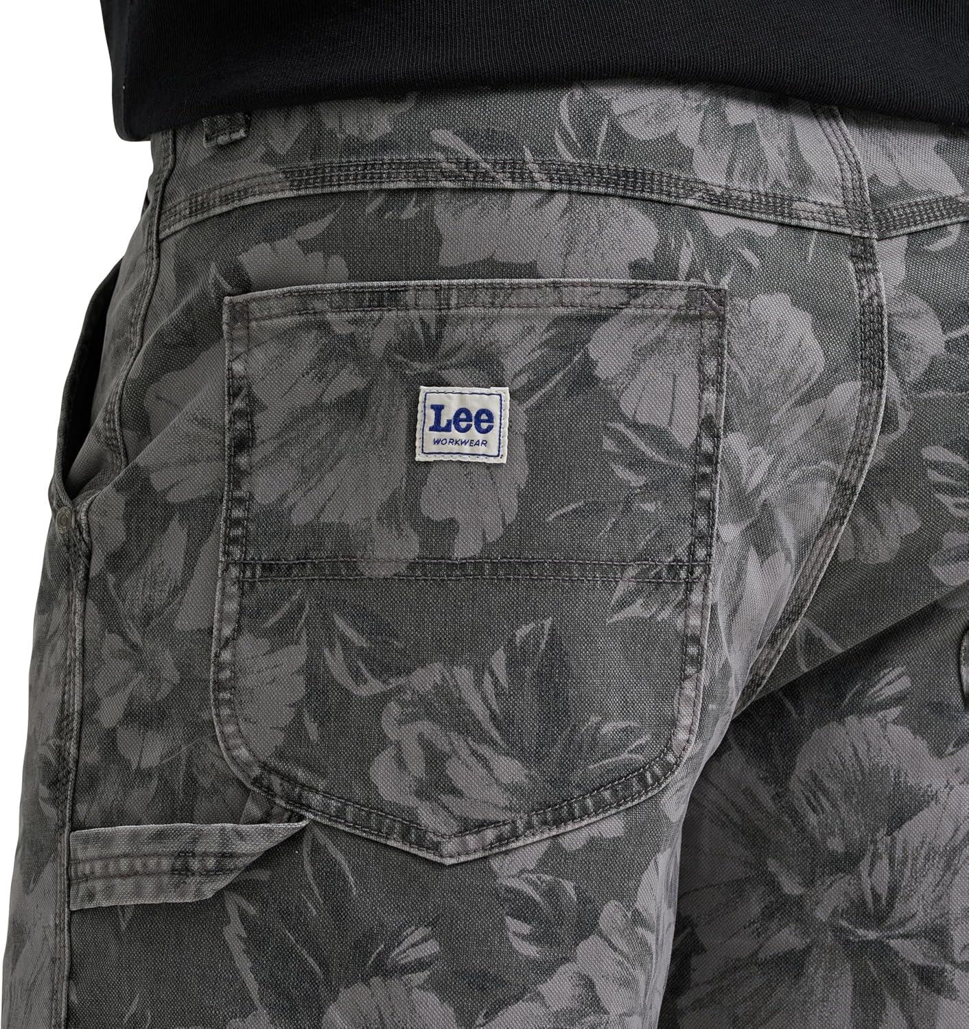imageLee Mens Legendary Workwear Carpenter ShortStatic Gray Floral