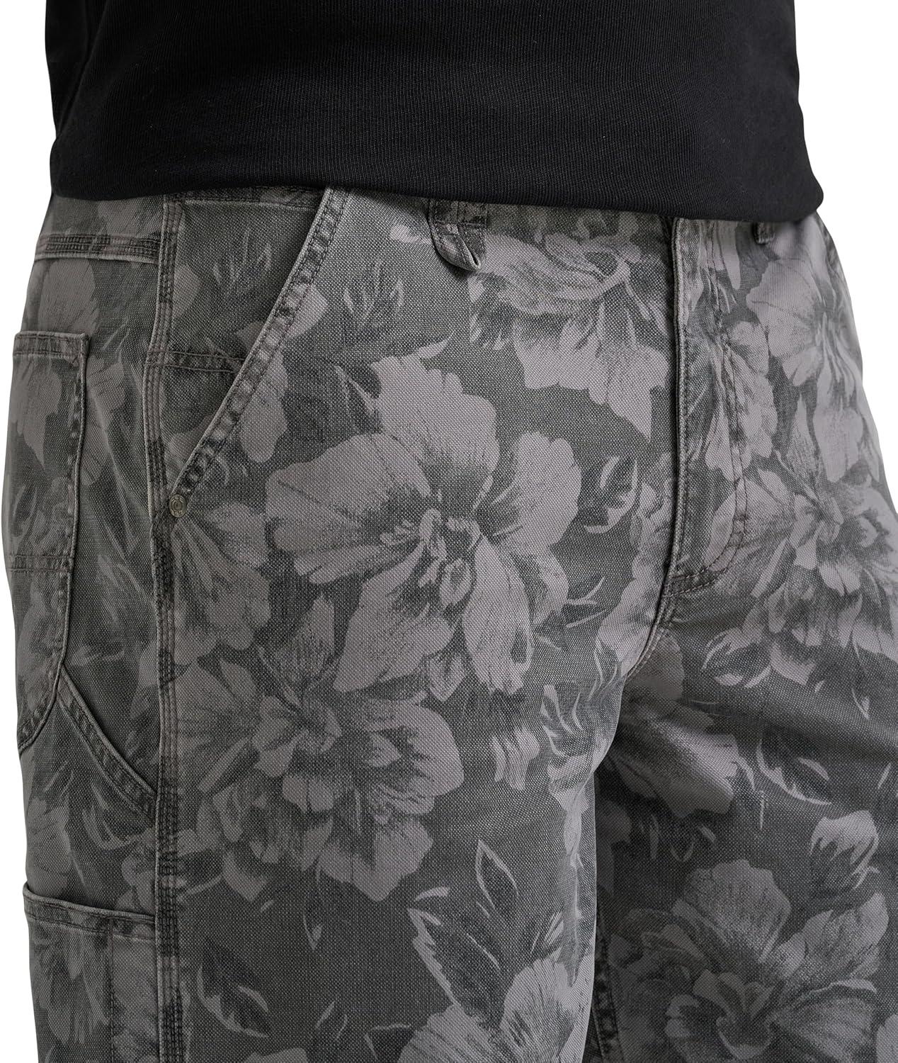 imageLee Mens Legendary Workwear Carpenter ShortStatic Gray Floral