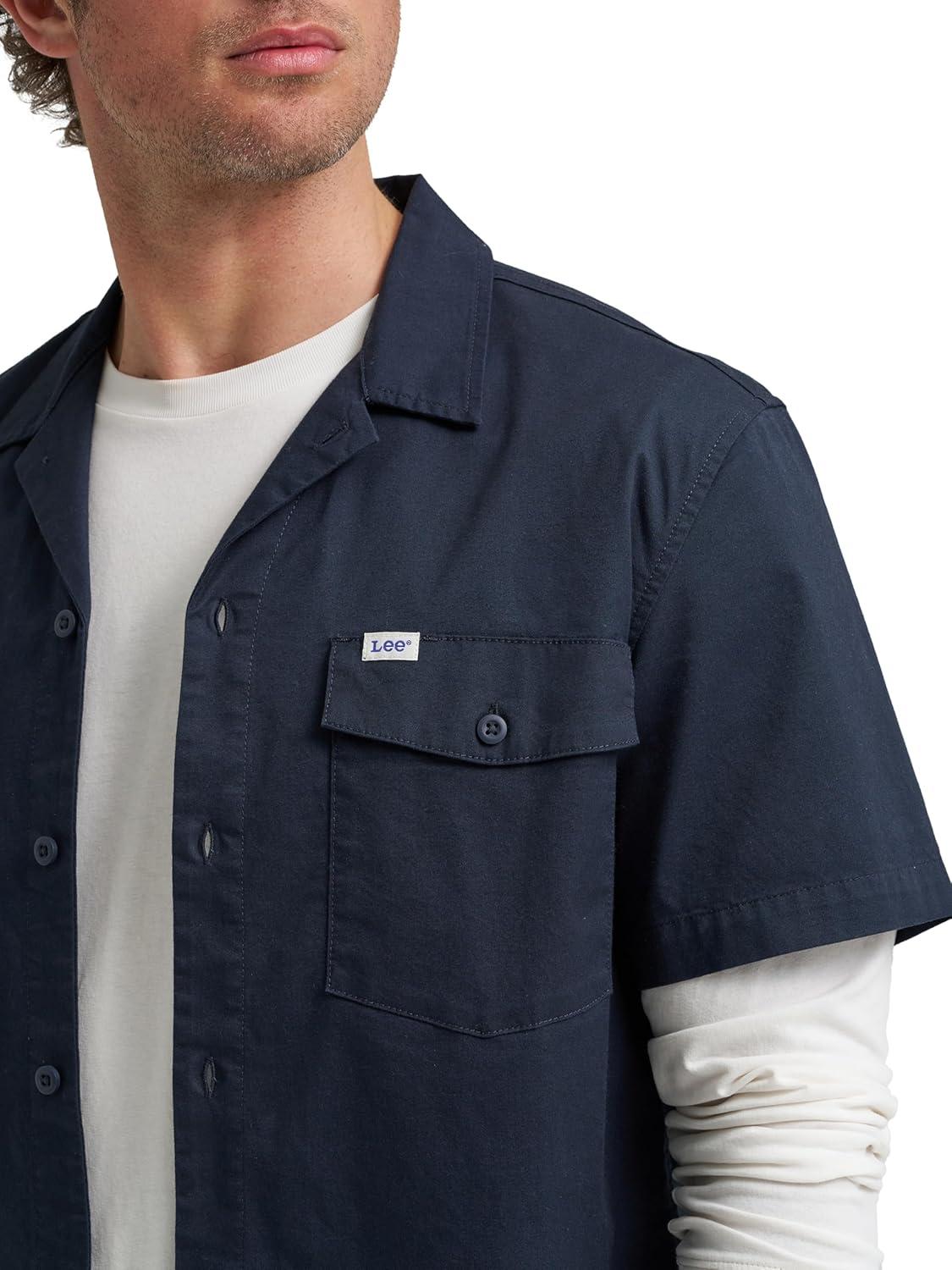 imageLee Mens Legendary Workwear Short Sleeve WorkshirtRebel Navy