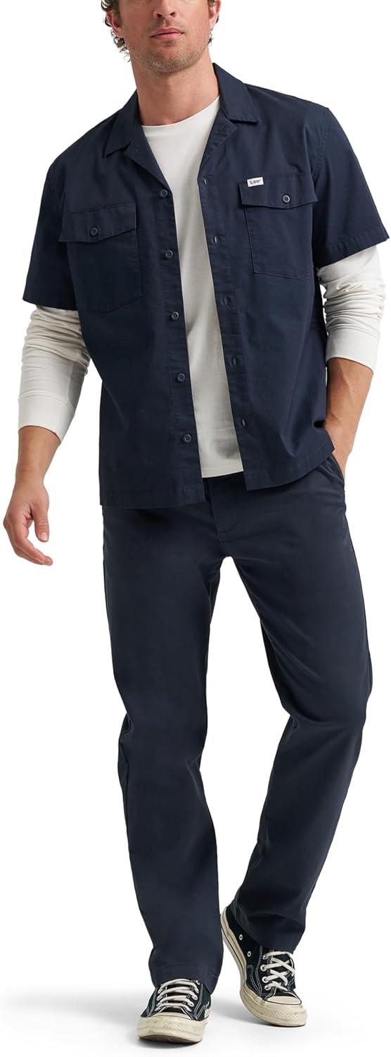 imageLee Mens Legendary Workwear Short Sleeve WorkshirtRebel Navy