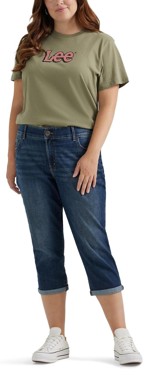 imageLee Womens Flex Motion 5 Pocket Capri JeanBewitched
