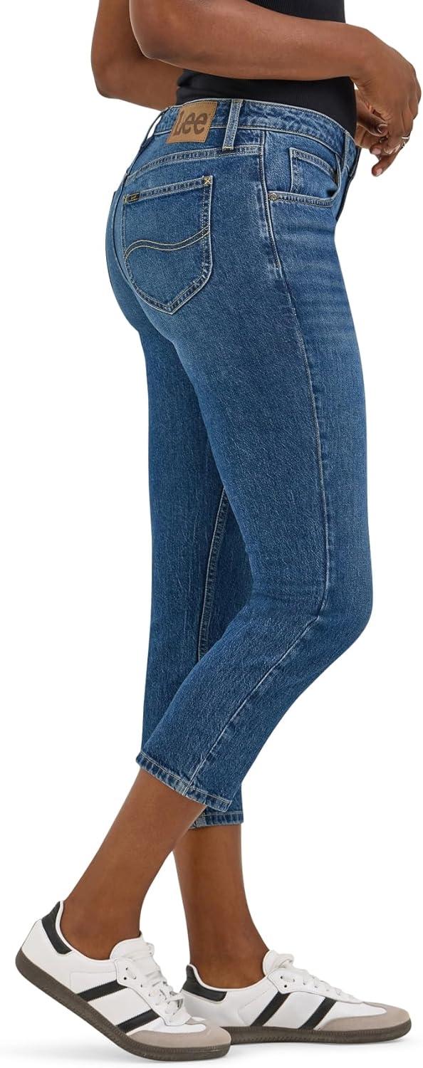 imageLee Womens Legendary 26 Straight Crop JeanIndigo Quilt