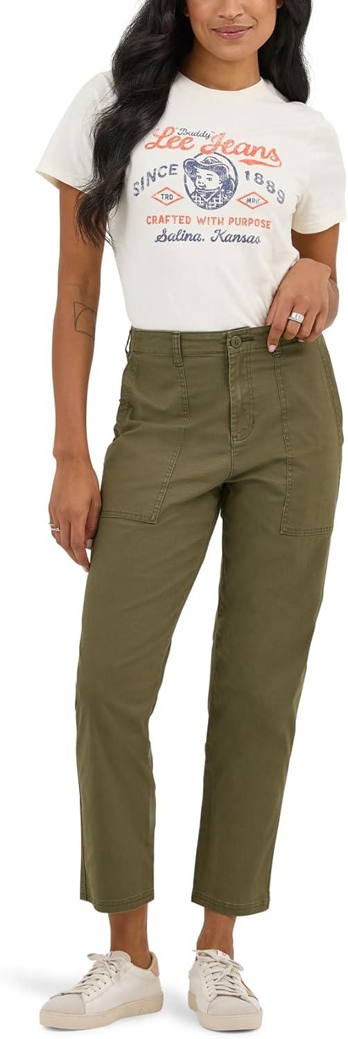 imageLee Womens Legendary 26 Utility Crop PantOlive Night