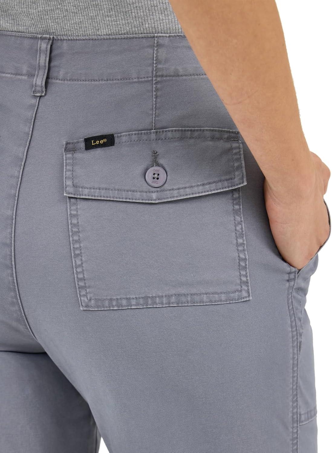 imageLee Womens Legendary 26 Utility Crop PantStormy Gray