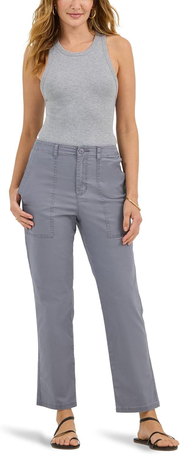 imageLee Womens Legendary 26 Utility Crop PantStormy Gray