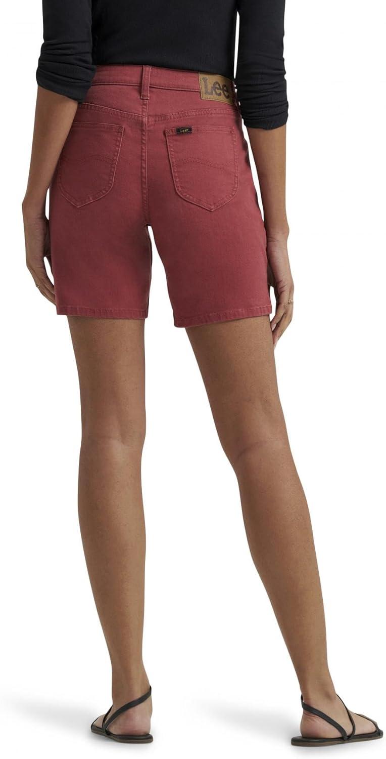imageLee Womens Legendary 7 Side Slit Denim ShortWashed Punch
